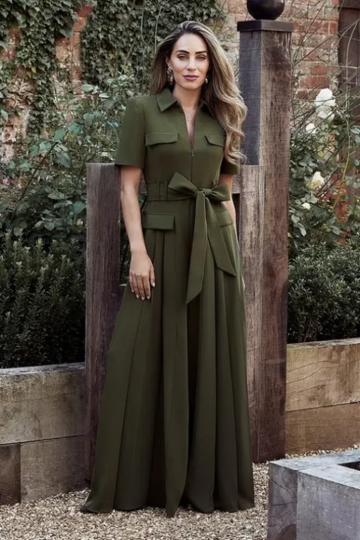 Lydia Millen Structured Crepe Pocket Jumpsuit