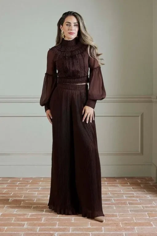 Lydia Millen Tall Crinkle Wide Leg Woven Pants