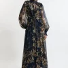 Lydia Millen Tall Floral Ruffle Chiffon Maxi Dress