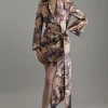 Metallic Floral Tailored Blazer Mini Dress