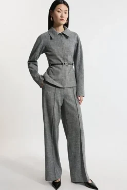 Mono Textured Tailored Suit