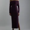 Off The Shoulder Drapey Midi Dress