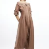 Organdie Dropped Shoulder Woven Shirt Dress