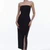Petite Compact Stretch Corset Seamed Midi Dress