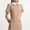Petite Compact Stretch Formal Tailored Dress