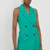 Petite Compact Stretch Halter Neck Mini Blazer Dress