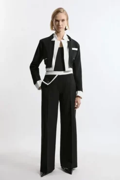 Petite Compact Stretch Tipped Pants