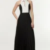 Petite Contrast Detail Full Skirt Tailored Maxi Dress