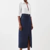 Petite Denim Maxi Skirt