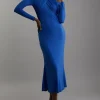 Petite Drapey Crepe Twist Midaxi Dress