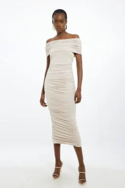 Petite Drapey Slinky Jersey One Shoulder Maxi Dress