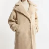 Petite Faux Fur Teddy Longline Coat