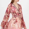 Petite Floral Drama Kimono Woven Maxi Dress