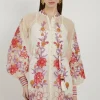 Petite Floral Embroidery Organdie Woven Mini Dress