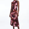 Petite Photographic Floral Printed Jersey Crepe Maxi Dress
