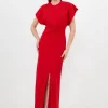 Petite Premium Cady Cutwork Woven Maxi Dress