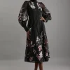 Petite Premium Embroidered Beaded Organdie Woven Maxi Dress
