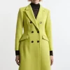 Petite Premium Italian Manteco Wool Fitted Tailored Midi Coat