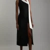 Petite Soft Tailored Asymmetric Maxi Dress