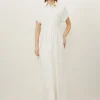 Petite Soft Tailored Belted Darted Midi Shirt Dress