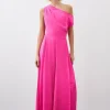 Petite Soft Tailored Off Shoulder Pleat Detail Jumpsuit