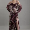 Petite Strappy Metallic Thread Ruffle Midaxi Dress