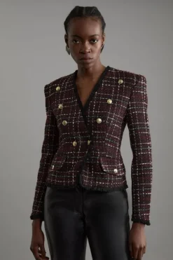Petite Tailored Asymmetric Tailored Jacket