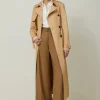Petite Tailored Classic Belted Trench Coat