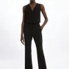 Petite Tailored Flare Slim Leg Pants