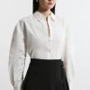 Petite Tailored Oversize Cuff Relaxed Fit Shirt