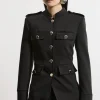 Petite Tailored Utility Detailed Single Breasted Jacket