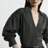 Petite Tailored Wide Sleeve Maxi Shirt Dress