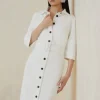Petite The Founder Compact Stretch Belted Midi Dress