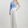 Petite Viscose Crepe Straight Leg Pants