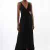 Petite Viscose Georgette Woven Maxi Dress