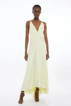 Petite Viscose Georgette Woven Maxi Dress