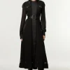 Petite Viscose Georgette Woven Trench Midi Dress
