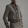 Petite Wool Mix Boucle Tailored Cropped Collarless Jacket