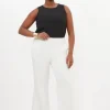 Plus Size Compact Viscose Slim Leg Dress Pants
