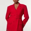 Plus Size Crystal Embellished Tailored Blazer Mini Dress