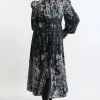 Plus Size Mono Floral Woven Button Up Maxi Dress