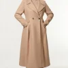 Plus Size Premium Italian Wool Blend Flared Skirt Midaxi Coat