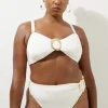 Plus Size Slinky Trim Detail Bikini Bottom
