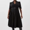 Plus Size Structured Crepe Forever Pleat Dress