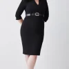 Plus Size Structured Crepe Forever Midi Dress