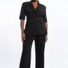 Plus Size Tailored Straight Leg Pants