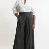 Plus Size Tailored Wide Leg Darted Pants