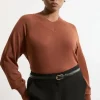 Plus Size Viscose Blend High Neck Knit Sweater