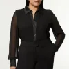 Plus Size Viscose Georgette Woven Shirt