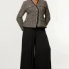 Plus Size Wool Mix Boucle Tailored Blazer Jumpsuit